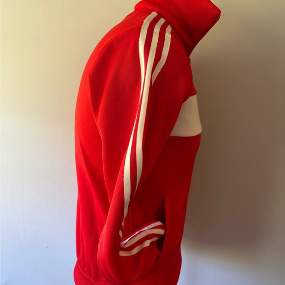 1980’s Vintage Adidas Track Suit zip jacket. Red & White. XS with hood stretch! - Picture 6 of 9